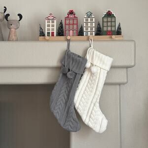 Gray and White Holiday Stockings